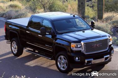 Insurance rates GMC Sierra 2500HD in Detroit